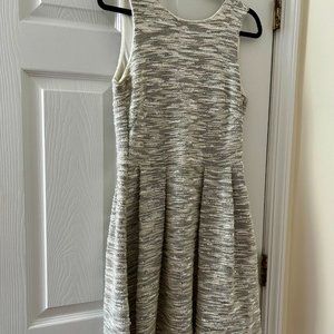 Sequin A-Line Dress - White/Silver